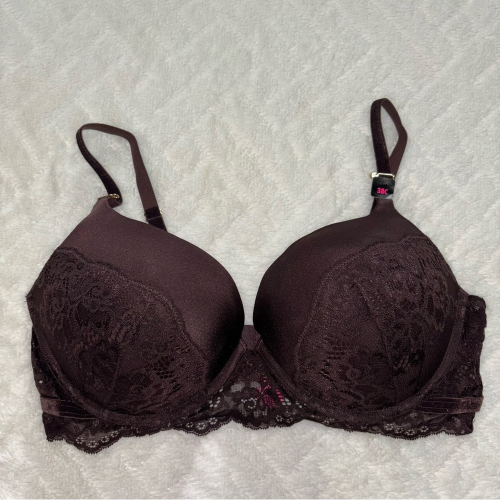 🧸 LaSenza Lace Trimmed Brown Bra 38C